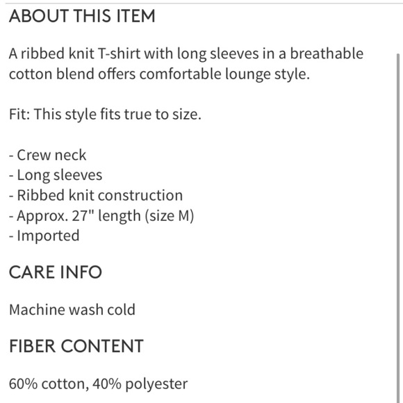 Slate & Stone $98 Ribbed Crew Neck T Shirt Grey - Picture 3 of 3